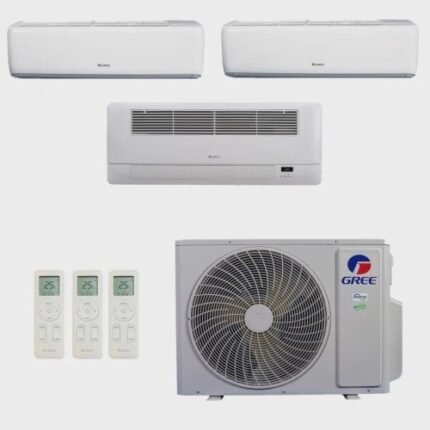Ar-Condicionado Multi Split Inverter R-32 Gree 24.000 (2x Evap hw 9.000 + 1x Evap Cassete 1 Via 9.000) QuenteFrio 220V